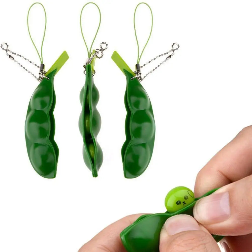 Fidget Toys Pack Edamame Stress Relief Keychain
