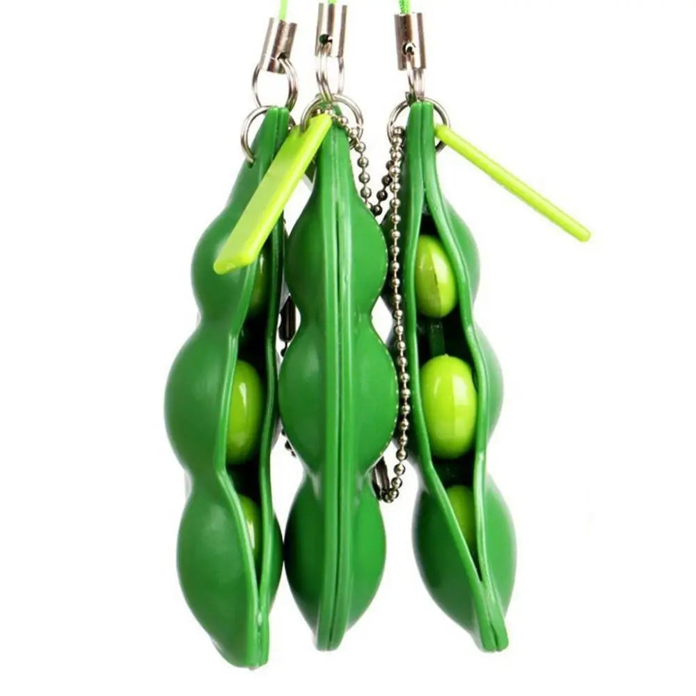 Fidget Toys Pack Edamame Stress Relief Keychain
