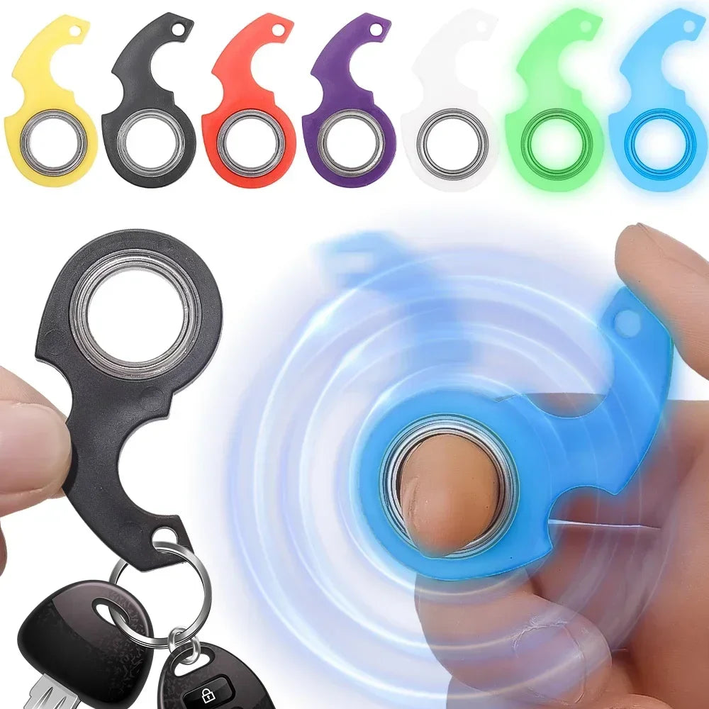 Spinner Stress Toy Keychain Fidget Ring